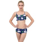 Swan-pattern-elegant-design Layered Top Bikini Set