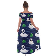 Off Shoulder Open Front Chiffon Dress 
