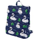 Swan-pattern-elegant-design Flap Top Backpack