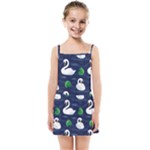 Swan-pattern-elegant-design Kids  Summer Sun Dress