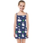 Swan-pattern-elegant-design Kids  Summer Sun Dress