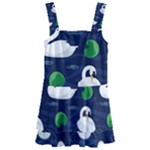 Swan-pattern-elegant-design Kids  Layered Skirt Swimsuit