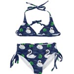 Swan-pattern-elegant-design Kids  Classic Bikini Set