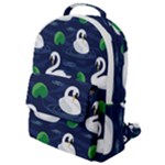 Swan-pattern-elegant-design Flap Pocket Backpack (Small)