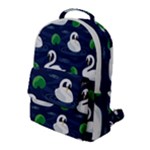 Swan-pattern-elegant-design Flap Pocket Backpack (Large)