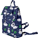 Swan-pattern-elegant-design Buckle Everyday Backpack