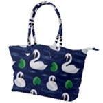 Swan-pattern-elegant-design Canvas Shoulder Bag