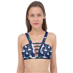 Swan-pattern-elegant-design Cage Up Bikini Top