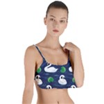 Swan-pattern-elegant-design Layered Top Bikini Top 