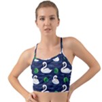 Swan-pattern-elegant-design Mini Tank Bikini Top