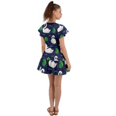 Flutter Sleeve Wrap Dress 