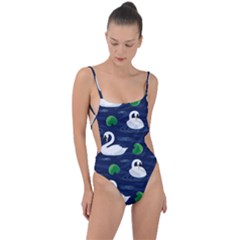 Tie Strap One Piece Swimsuit 