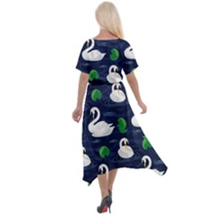 Cross Front Sharkbite Hem Maxi Dress 