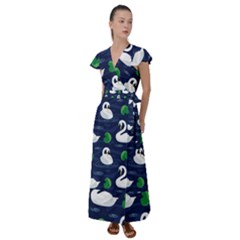Flutter Sleeve Maxi Dress 