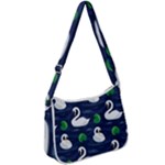 Swan-pattern-elegant-design Zip Up Shoulder Bag