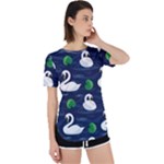 Swan-pattern-elegant-design Perpetual Short Sleeve T-Shirt