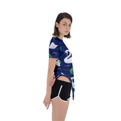 Asymmetrical Short Sleeve Sports T-Shirt 