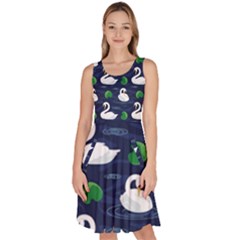 Knee Length Skater Dress With Pockets 