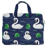 Swan-pattern-elegant-design MacBook Pro 13  Double Pocket Laptop Bag