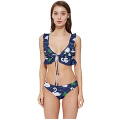 Low Cut Ruffle Edge Bikini Set 