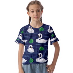 Kids  Cuff Sleeve Scrunch Bottom T-Shirt 