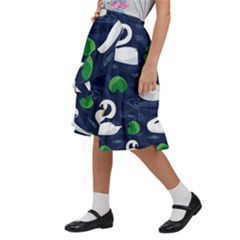 Kids  Ruffle Flared Wrap Midi Skirt 