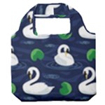 Swan-pattern-elegant-design Premium Foldable Grocery Recycle Bag