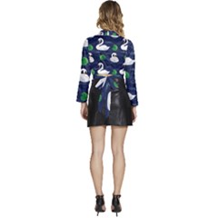Long Sleeve Tie Back Satin Wrap Top 