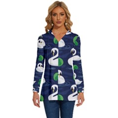 Long Sleeve Drawstring Hooded Top 