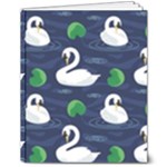 Swan-pattern-elegant-design 8  x 10  Hardcover Notebook