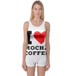 I love mocha coffee One Piece Boyleg Swimsuit