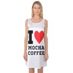 I love mocha coffee Sleeveless Satin Nightdress