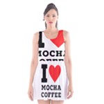 I love mocha coffee Scoop Neck Skater Dress