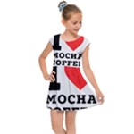 I love mocha coffee Kids  Cap Sleeve Dress