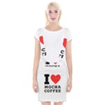 I love mocha coffee Braces Suspender Skirt