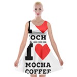 I love mocha coffee Velvet Skater Dress