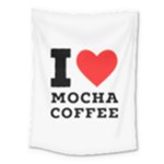 I love mocha coffee Medium Tapestry