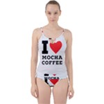 I love mocha coffee Cut Out Top Tankini Set