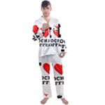 I love mocha coffee Men s Long Sleeve Satin Pajamas Set