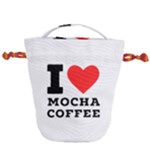 I love mocha coffee Drawstring Bucket Bag