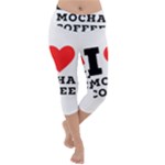 I love mocha coffee Lightweight Velour Capri Yoga Leggings