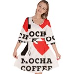 I love mocha coffee Velour Kimono Dress