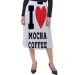 I love mocha coffee Classic Velour Midi Skirt 