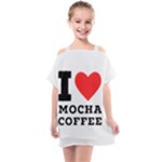 I love mocha coffee Kids  One Piece Chiffon Dress