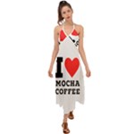 I love mocha coffee Halter Tie Back Dress 