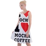 I love mocha coffee Knee Length Skater Dress