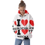 I love mocha coffee Kids  Oversized Hoodie