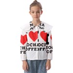 I love mocha coffee Kids  Peter Pan Collar Blouse