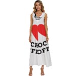 I love mocha coffee V-Neck Sleeveless Loose Fit Overalls