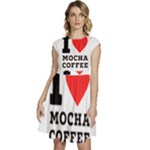 I love mocha coffee Cap Sleeve High Waist Dress